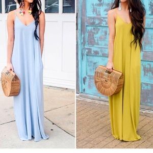 Dark grey maxi dress with pockets s/m